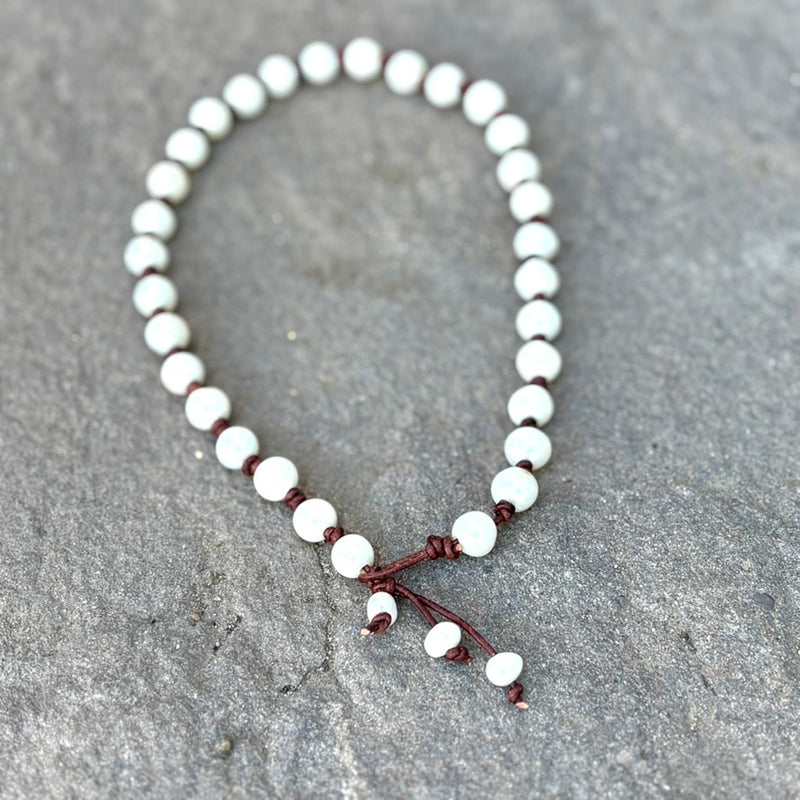 Rustic Pearl Necklace, Reversible Design