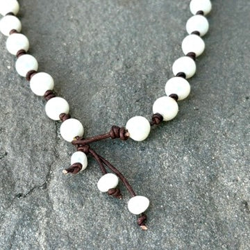 Rustic Pearl Necklace, Reversible Design