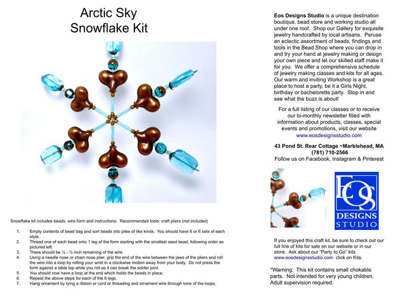 Arctic Sky Beaded Snowflake Kit