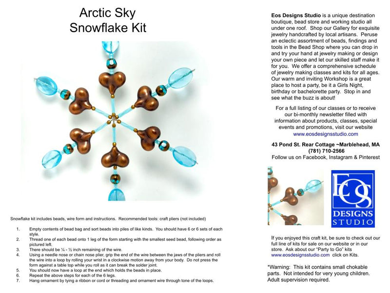 Arctic Sky Beaded Snowflake Kit