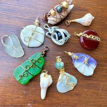 Found Treasures: Wire Wrapped Pendants Tues 7/7  4-6pm