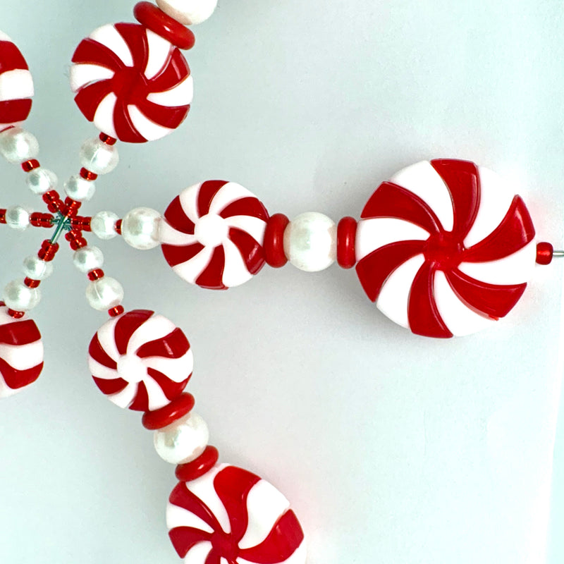 Peppermint Twist Beaded Snowflake Kit