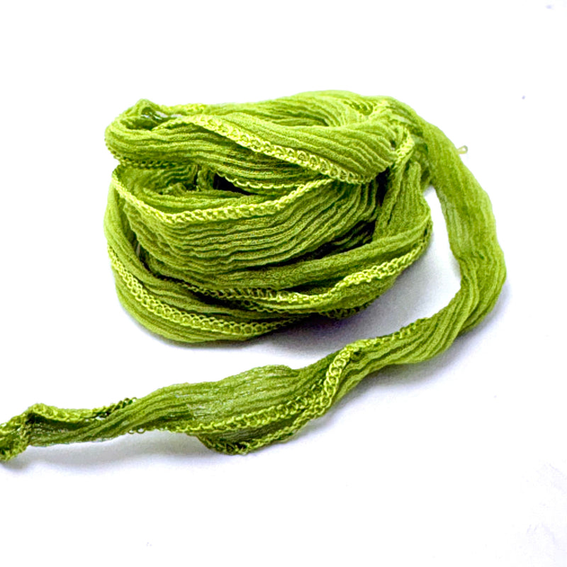 Fairy Silk Ribbon, Avocado