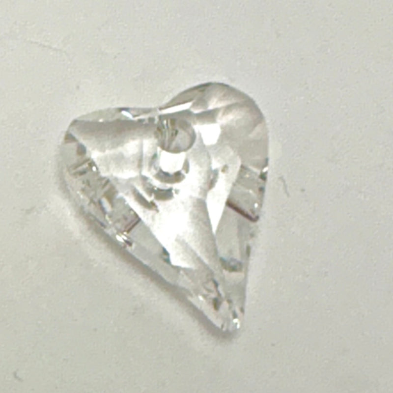 18mm Clear Swavorski Crystal Wild Heart Faceted Pendant
