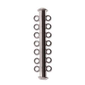 7 Strand Slider Silver Plated Clasp
