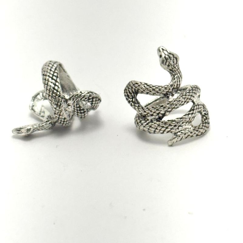 Serpent Bead Cap, 16mm Silver