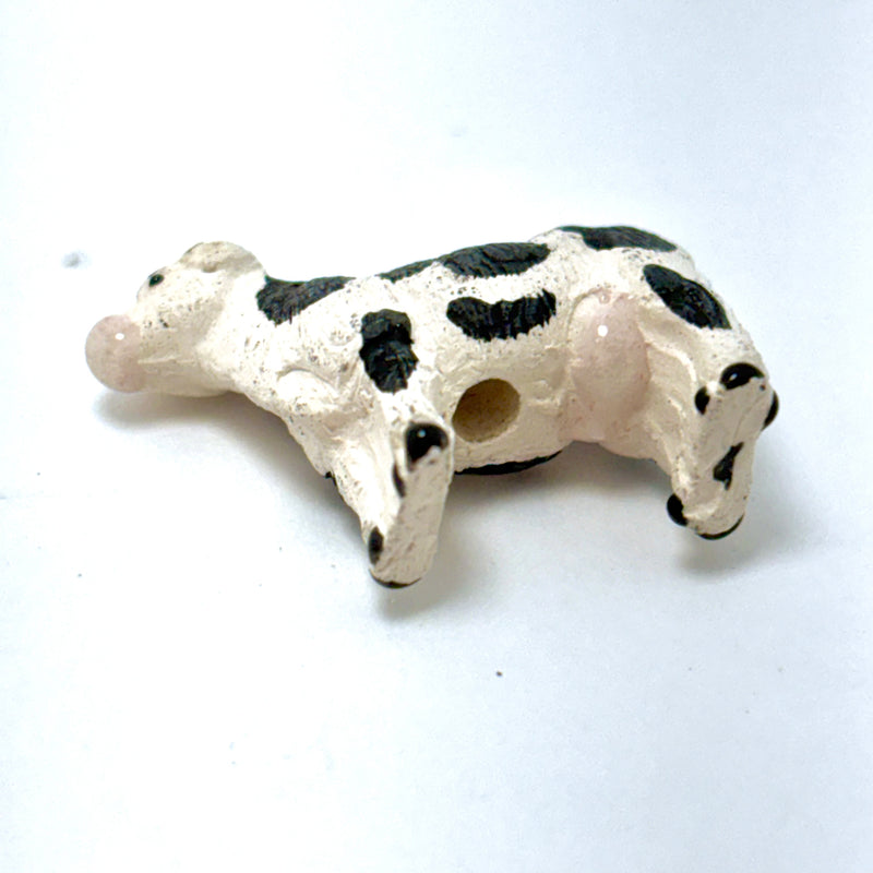 Peruvian Ceramic Cow Bead