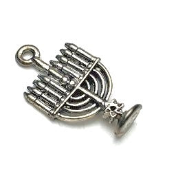 Menorah Charm, Silver