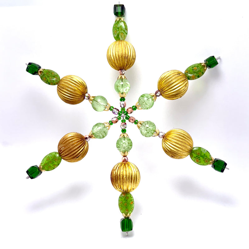 Gilded Pine Beaded Snowflake Kit