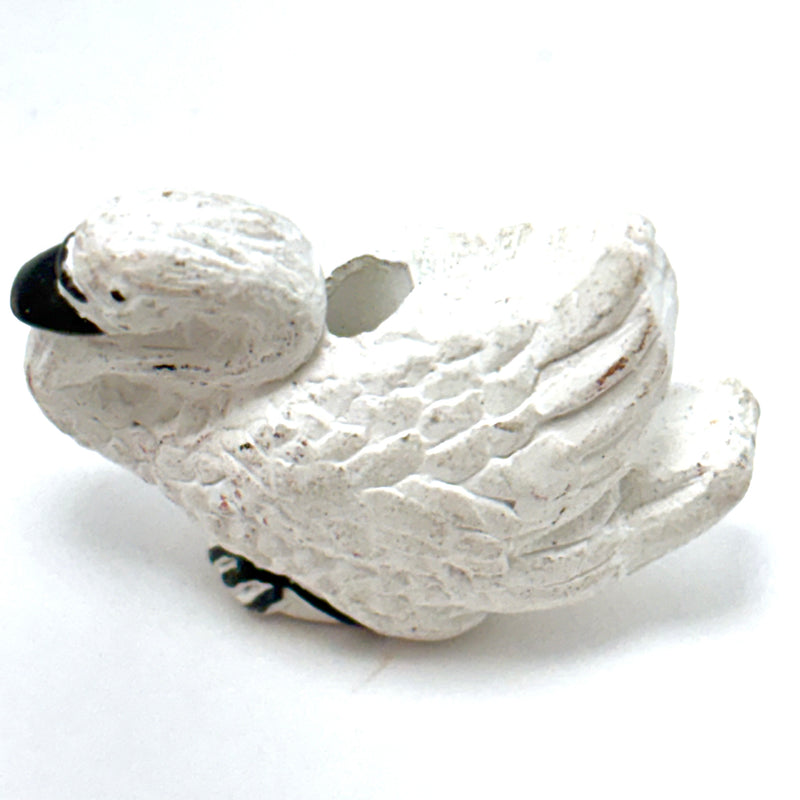 Peruvian Ceramic White Swan Bead