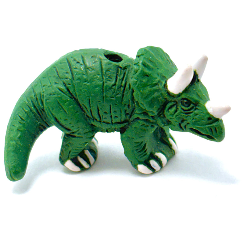 Peruvian Ceramic Triceratops Bead