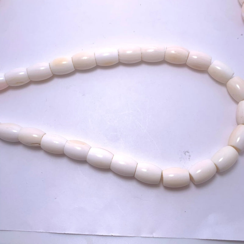 Natural Pale Pink Conch Shell Barrel Beads – 10x14mm
