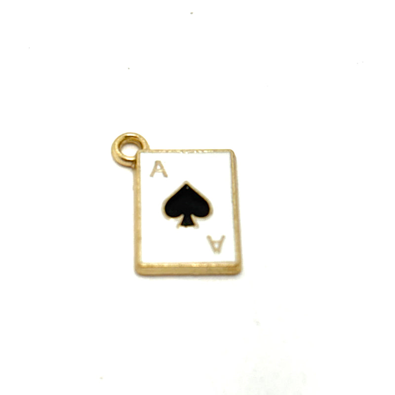Ace Card Charms, 12mm, Sold Individually