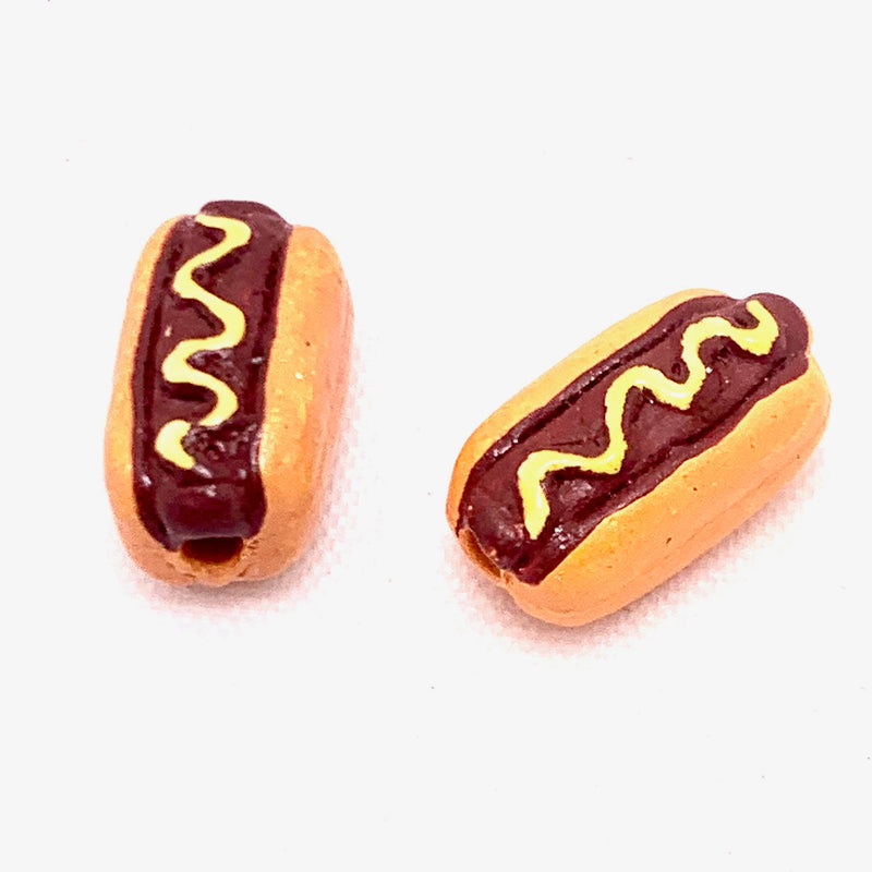 Hot Dog Peruvian Ceramic Bead