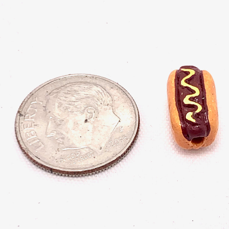 Hot Dog Peruvian Ceramic Bead