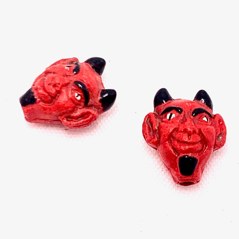 Devil's Face Peruvian Ceramic Bead