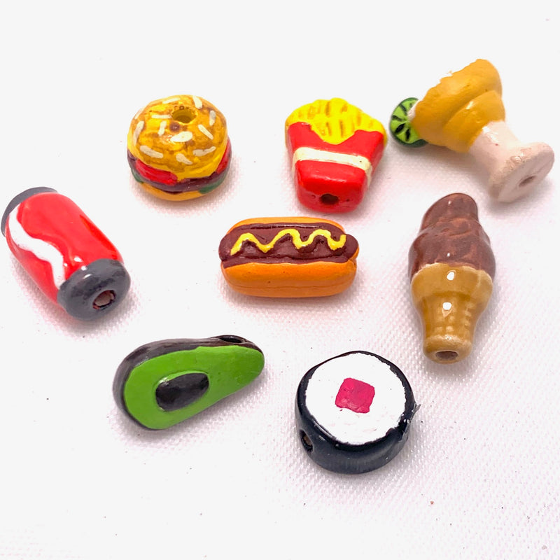 Hot Dog Peruvian Ceramic Bead