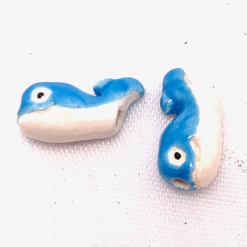 Blue Whale Peruvian Ceramic Bead