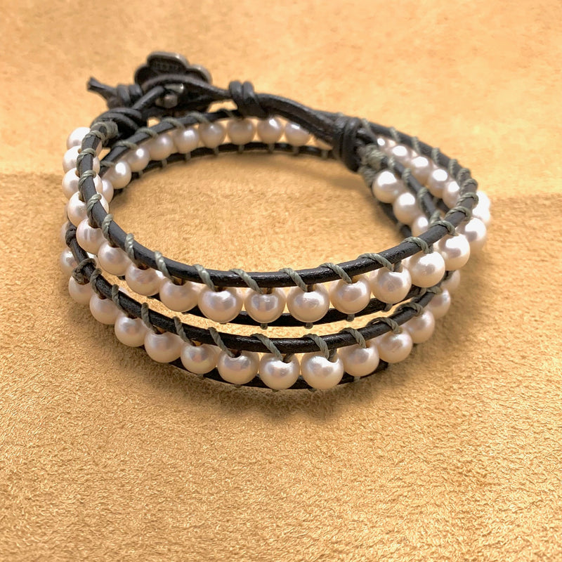 Leather & Bead Wrap Bracelet  Thursday 6/27