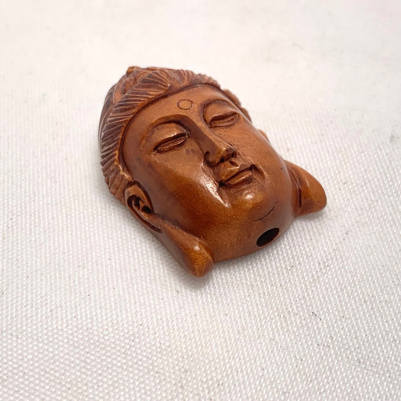 Buddha Head Ojime Bead, 25x16mm