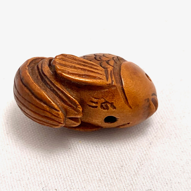 Goldfish Ojime Bead, 26x14mm