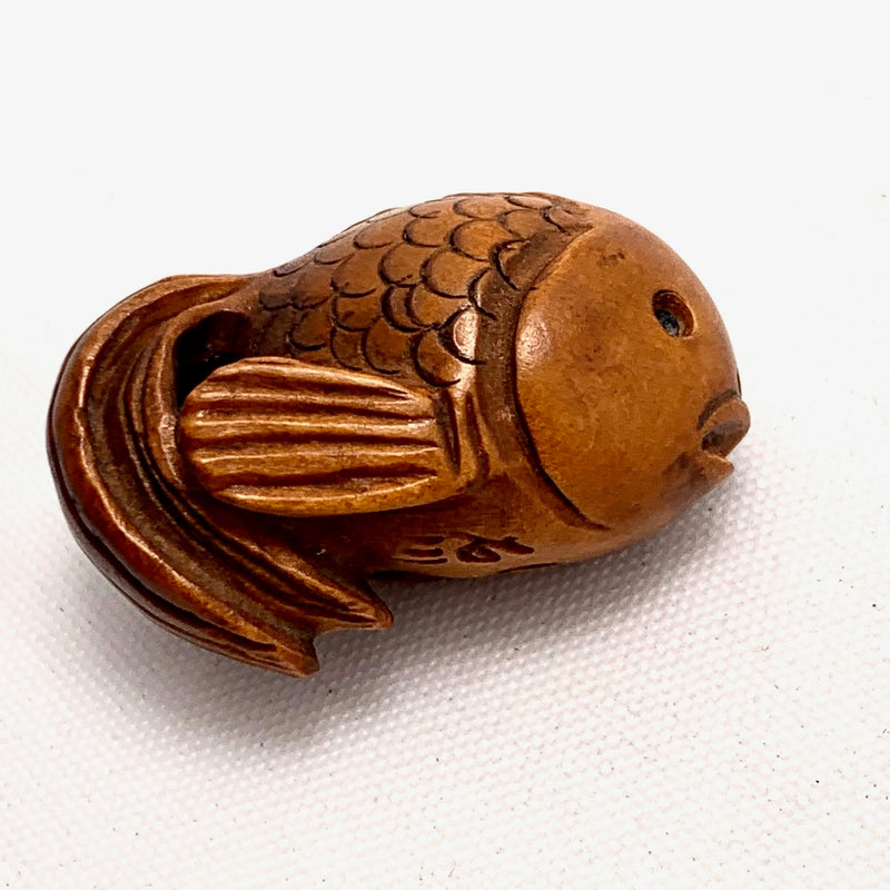 Goldfish Ojime Bead, 26x14mm