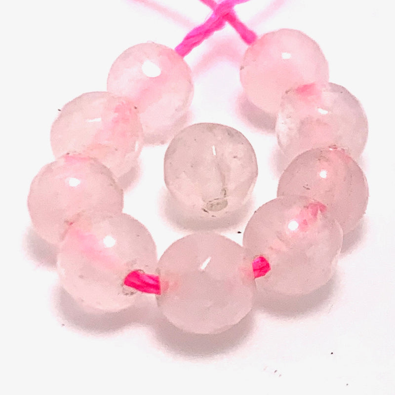 Rose Quartz Gemstone Round Beads, 6mm