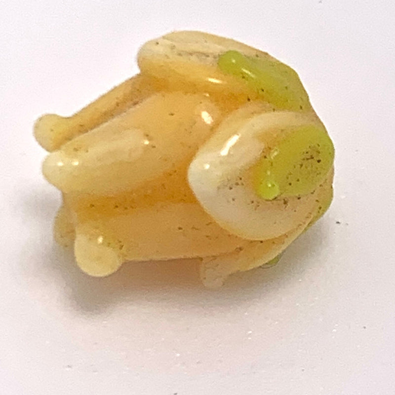 Yellow Tulip Lampwork Glass Bead