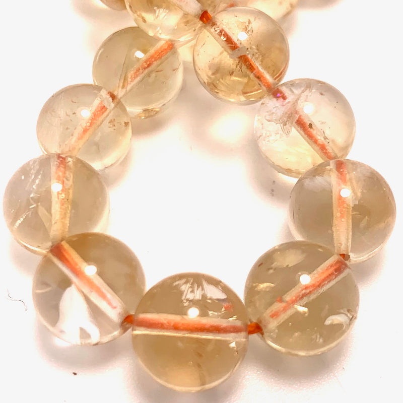 Citrine Round Gemstone Bead, 8mm