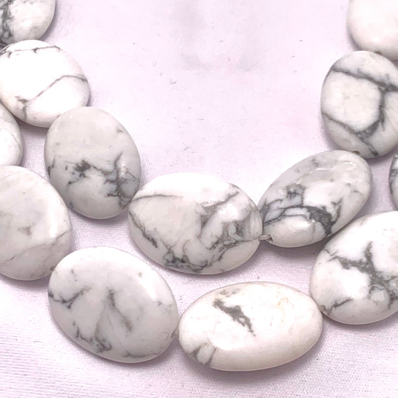 Howlite Oval Gemstone Strand 18x25mm