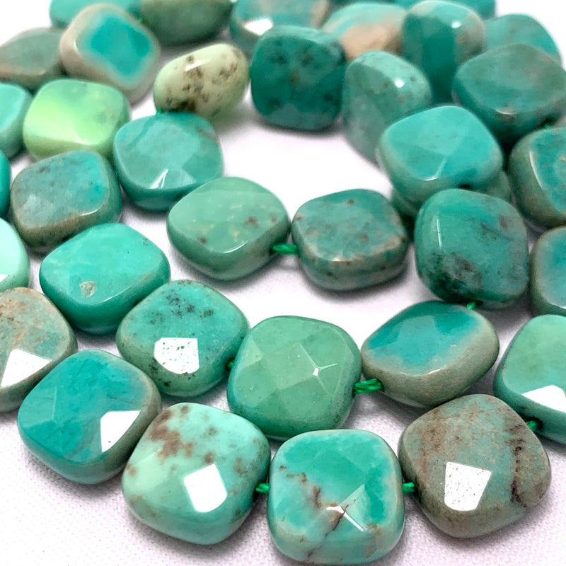 Chrysoprase Faceted Square Gemstone Strand $28.00