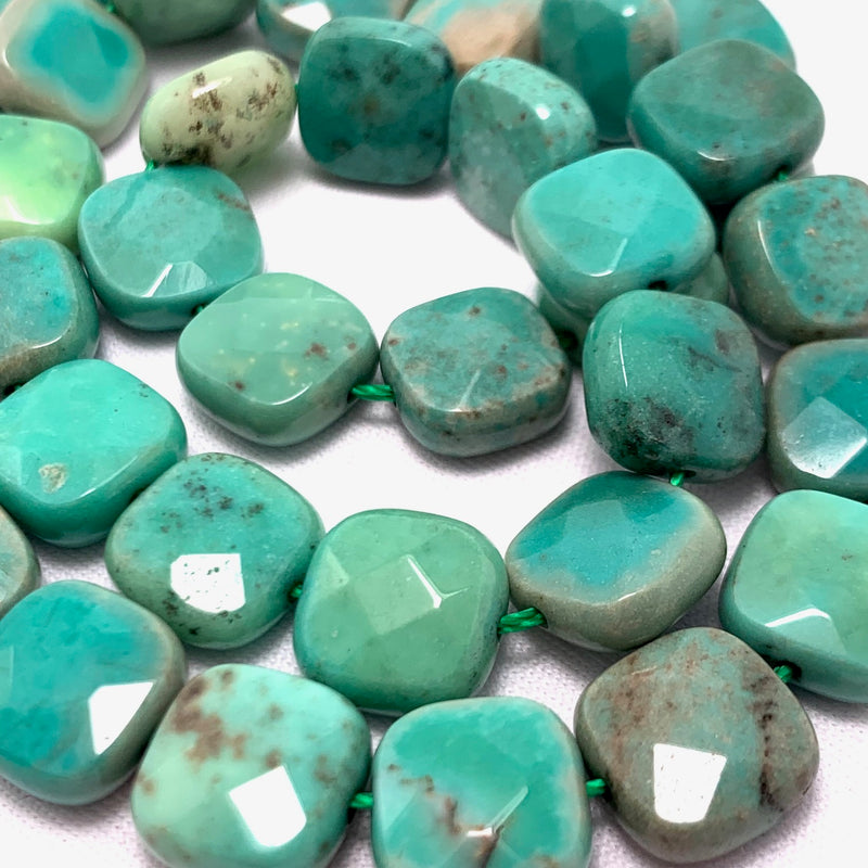 Chrysoprase Faceted Square Gemstone Strand $28.00