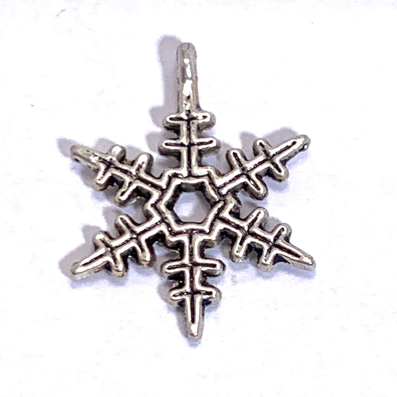 Silver Snowflake Charm