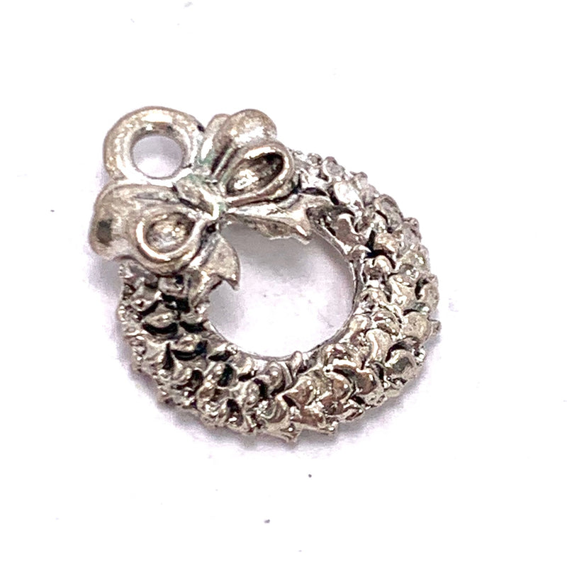 Silver Wreath Charm