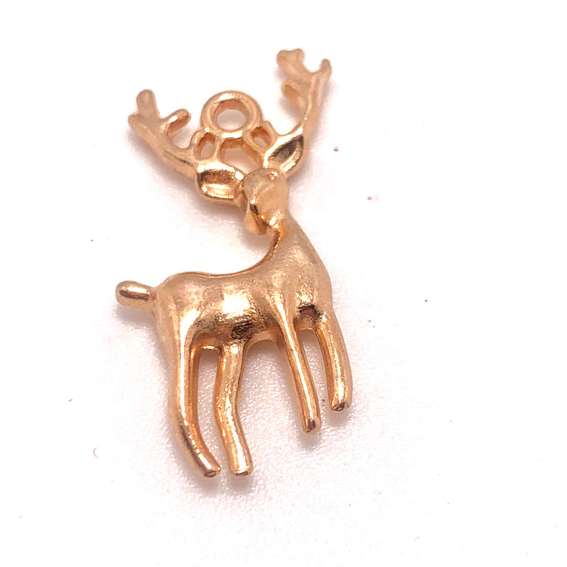 Reindeer Charm Gold Plated