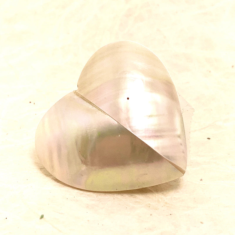 Shell Puffed Heart Bead