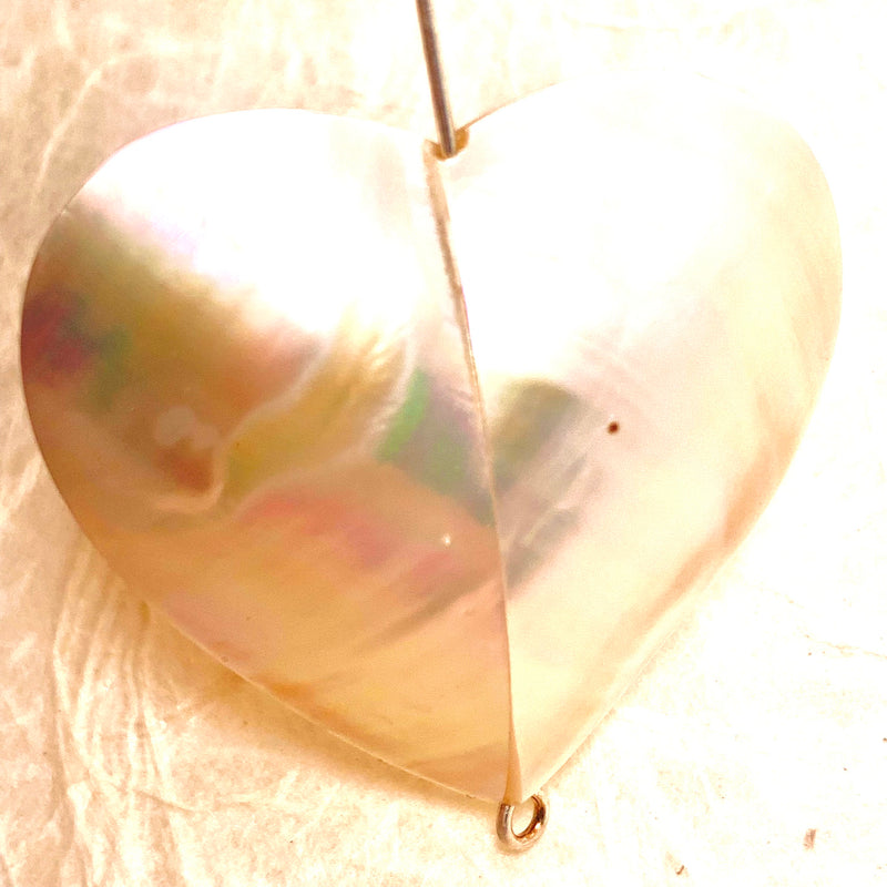 Shell Puffed Heart Bead