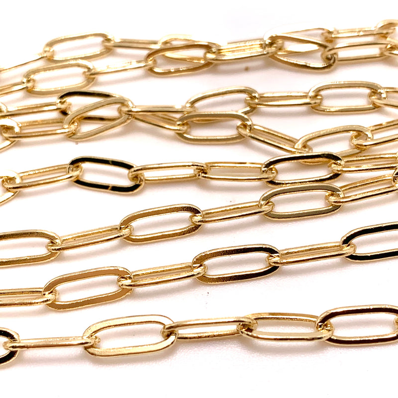 Gold Plated Paperclip Chain