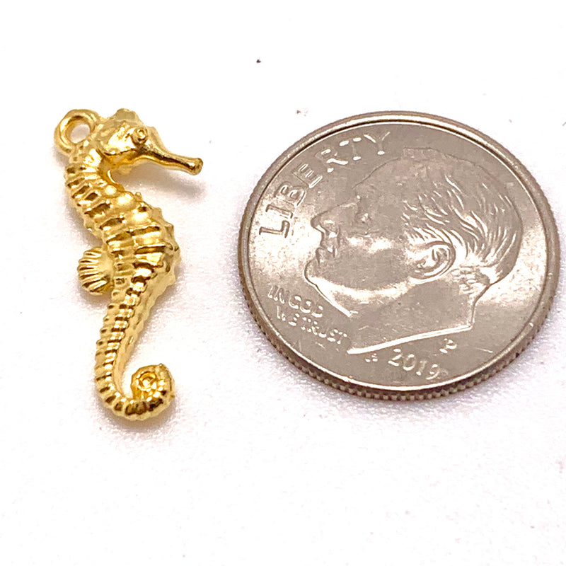 Seahorse Charm, Gold