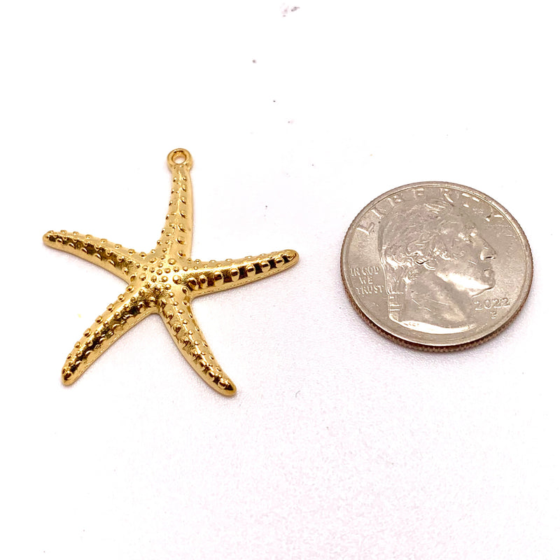 Starfish Pendant, Gold