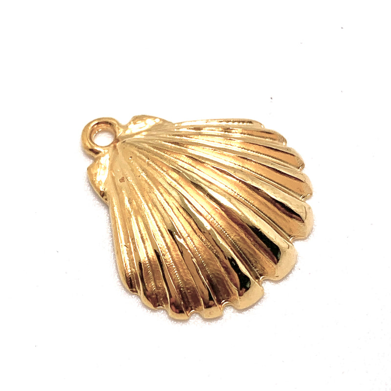 Clam Shell Charm, Gold