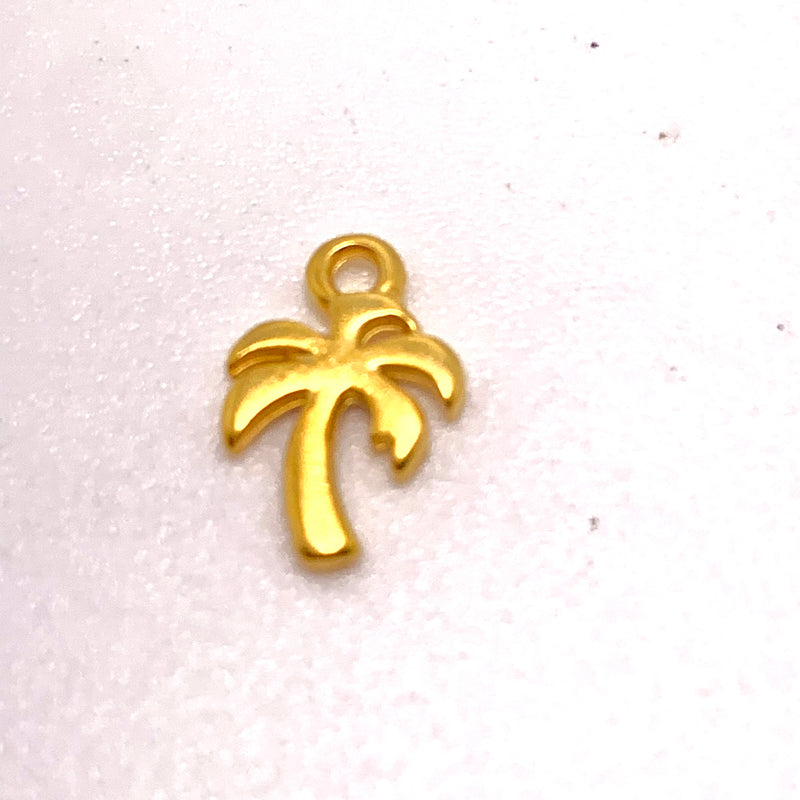 Mini Palm Tree Charm, Gold