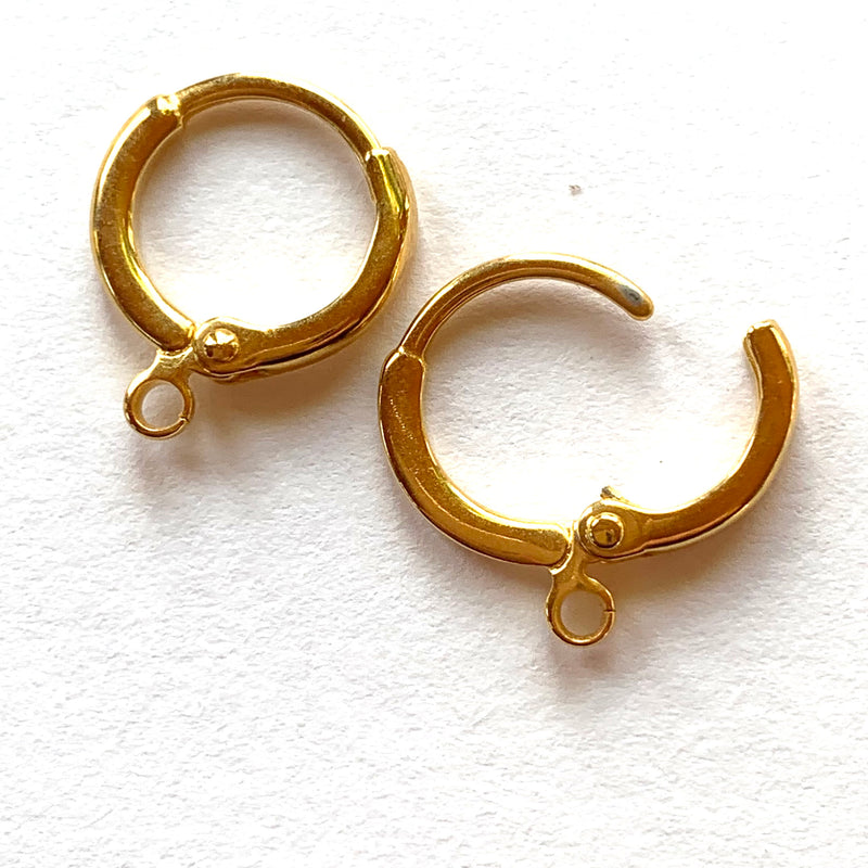 Gold Plated Huggie Earring Hoops