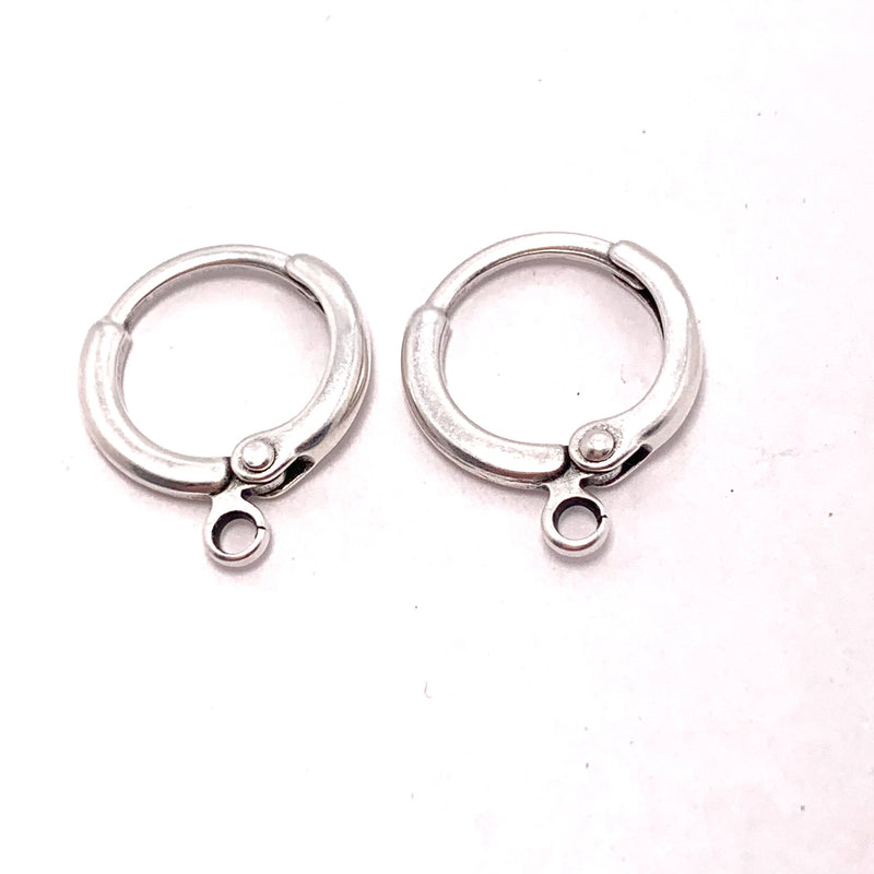 Silver Plated Huggie Earring Hoops