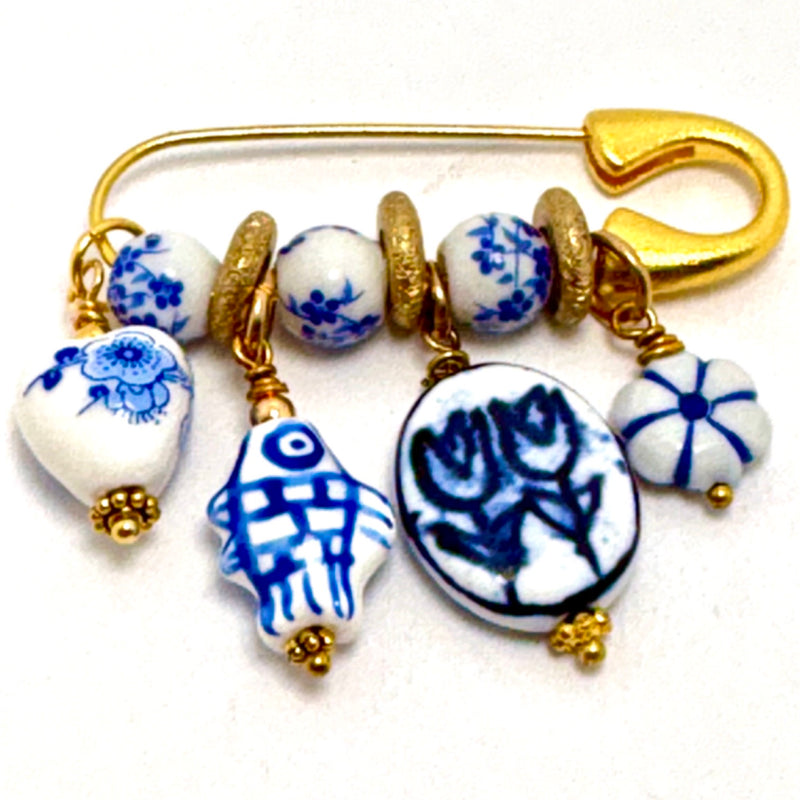 Gold Lame Decorative Pin for Charms & Beads