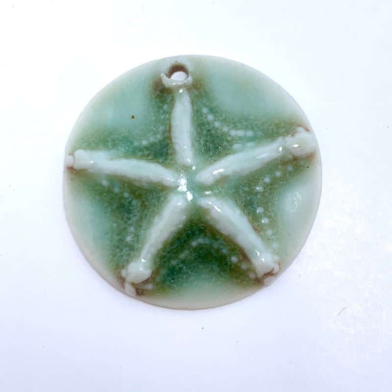 Starfish Porcelain Charm by Keith OConnor, Green 26mm