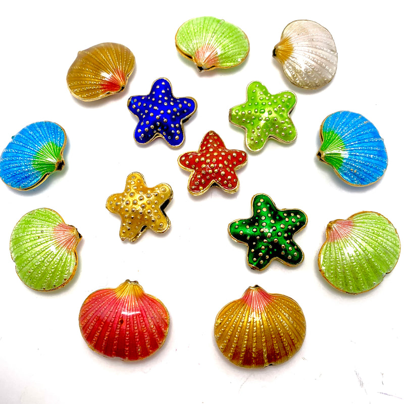 Cloisonne Beach Treasure Beads