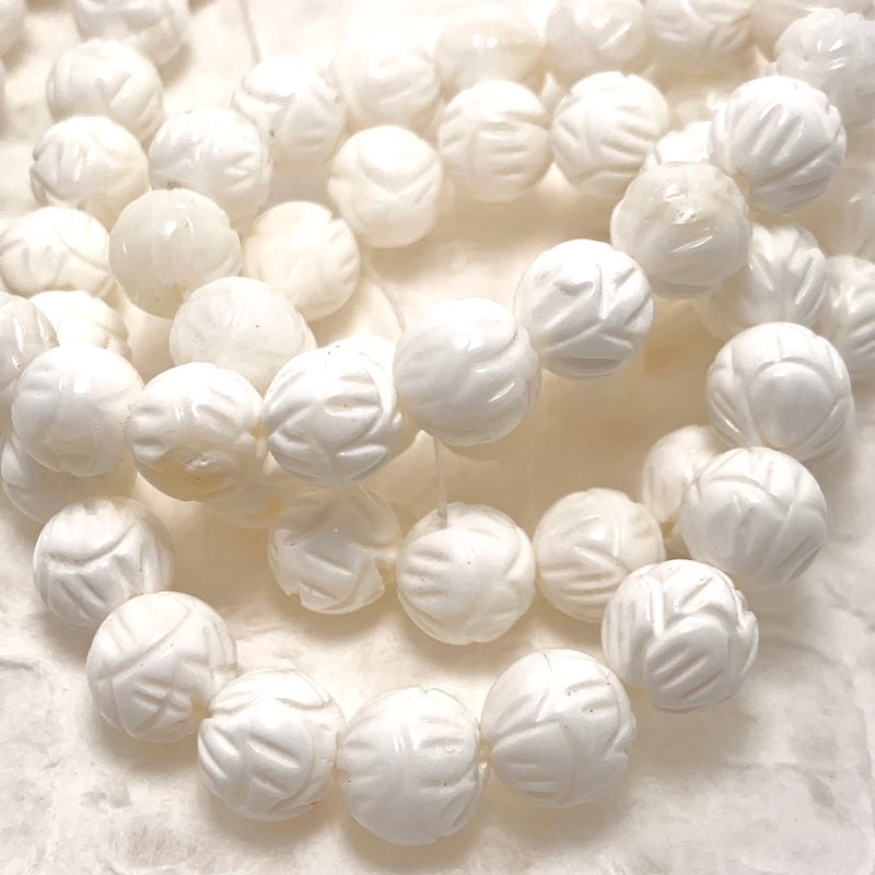 Carved Round Shell Beads, 35mm (Copy)