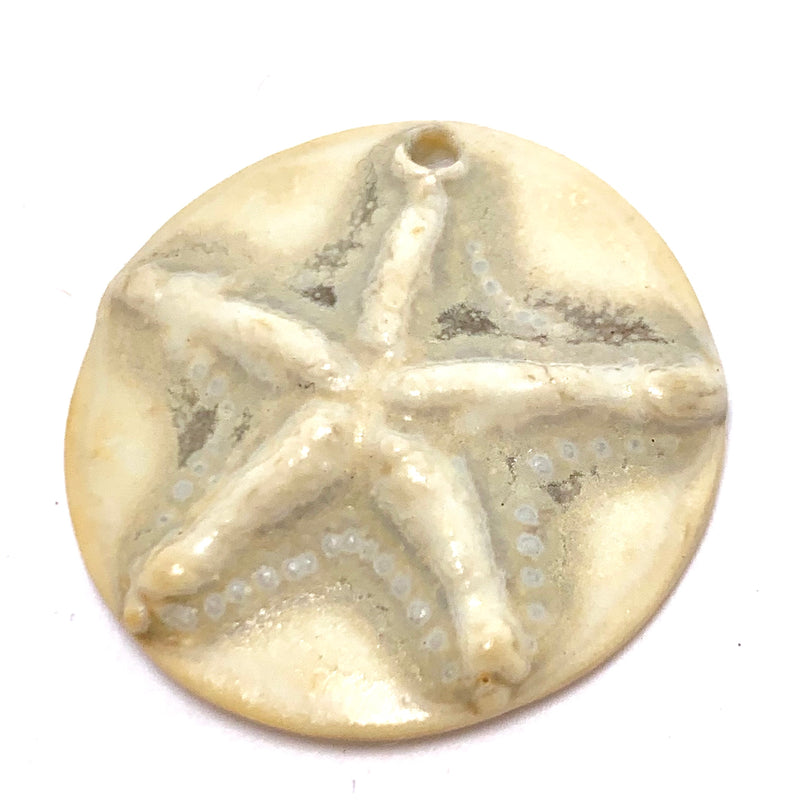 Starfish Porcelain Charm by Keith OConnor, Beige 26mm