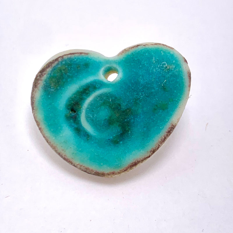 Heart Pendant by Keith OConnor, Blue 22mm